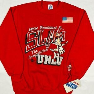 Vintage 1990 UNLV Rebels Basketball Crewneck Sweater